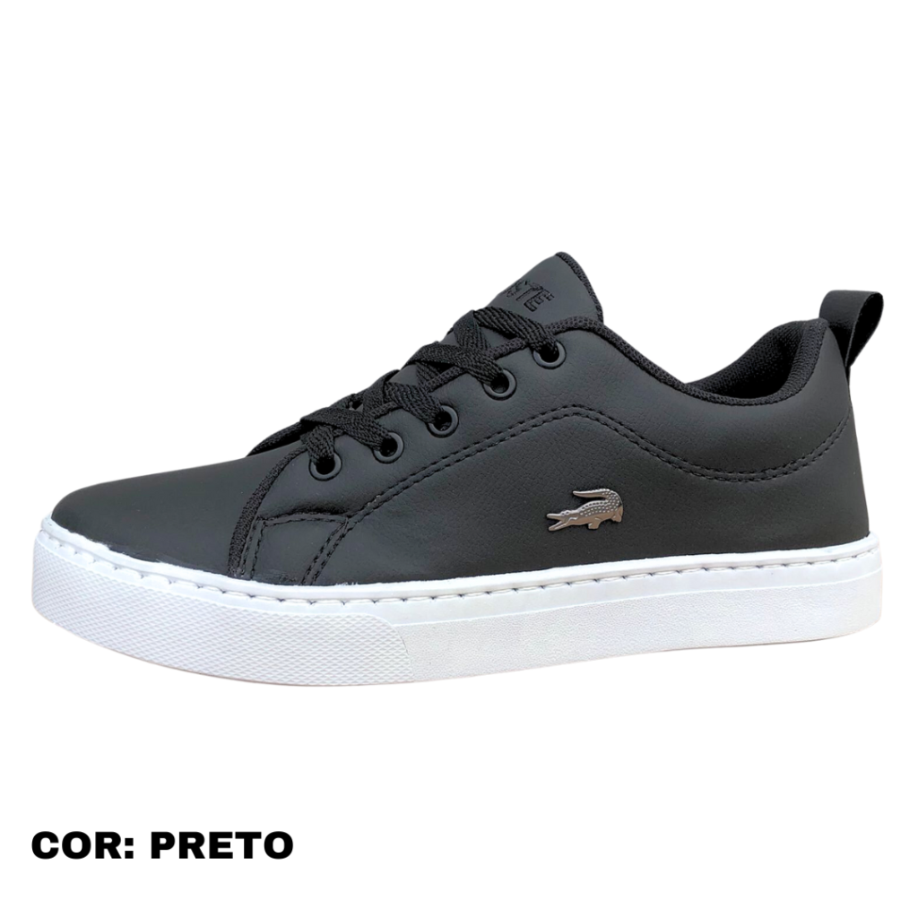 SAPATENIS LACOSTE PRETO