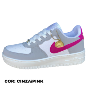 NIKE AIR FORCE 01 CHAVEIRINHO CINZA PINK