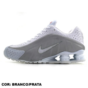 NIKE SHOX R4 BRANCO PRATA