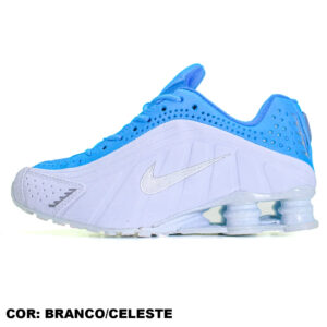 NIKE SHOX R4 BRANCO CELESTE